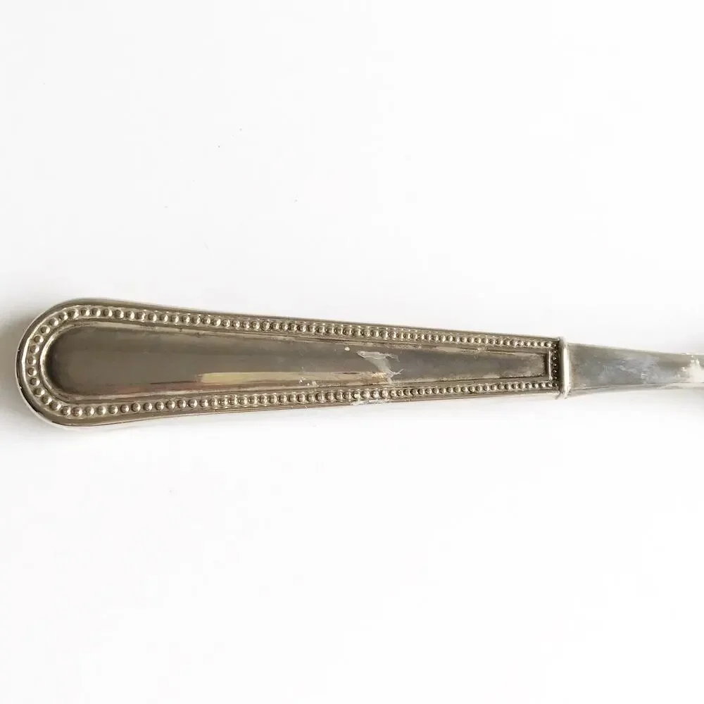Vintage Kirk Sterling Silver Golden Winslow Serving Spoon Gold Trim Silverware